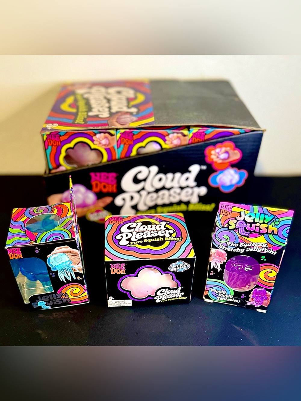 NeeDoh 3 PK BUNDLE ! Cloud Pleaser + 2 JellySquish! Squish Bliss! (New) - Picture 8 of 13